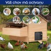Automatické otevírání a zavírání kurníku Ollewiellan, posuvná dvířka s časovačem a senzorem + akumulátor