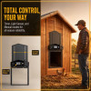Automatická dvířka kurníku OraccHi 24 x 28 cm s dvojitou kolejnicí, časovačem, se světelným senzorem, na 3 x baterie AA