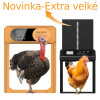 Automatická dvířka kurníku Automatic 30,5 x 40,5 cm, Extra velká hliníková dvířka, světelný senzor, časovač, 3x AA baterie