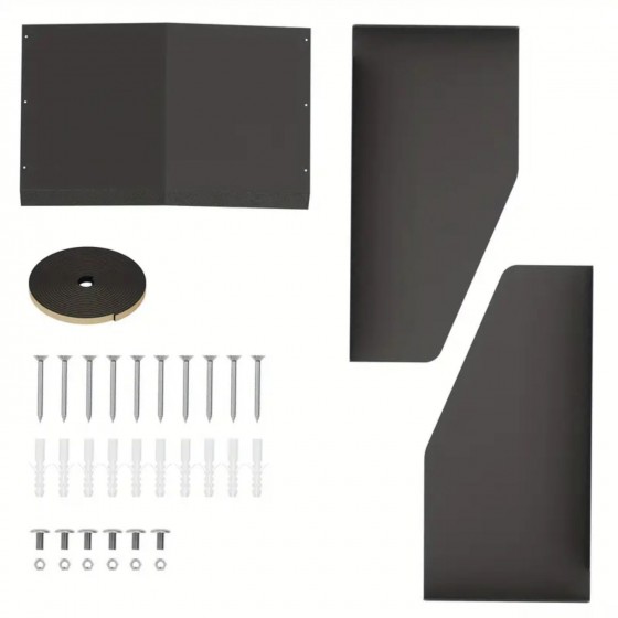 Stříška pro automatická dvířka kurníku s boční ochranou pro dvířka i vchod, povětrnostně odolná z kovu 40 x 25 x 45 cm Stříška pro automatická dvířka kurníku s boční ochranou pro dvířka i vchod, povětrnostně odolná z kovu 40 x 25 x 45 cm