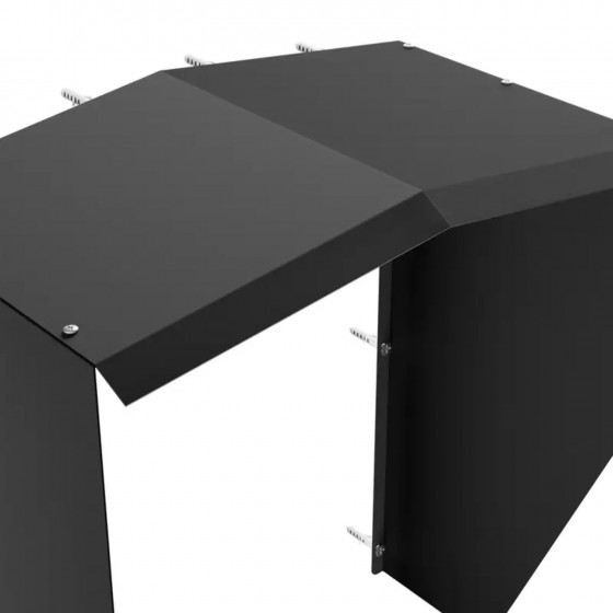 Stříška pro automatická dvířka kurníku s boční ochranou pro dvířka i vchod, povětrnostně odolná z kovu 40 x 25 x 45 cm Stříška pro automatická dvířka kurníku s boční ochranou pro dvířka i vchod, povětrnostně odolná z kovu 40 x 25 x 45 cm