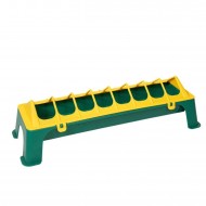 Krmítko pro kuřata 50 x 10 cm, žlabové na nožičkách , plastové vhodné pro slepice a křepelky 