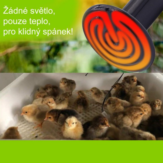 Keramická tepelná lampa 250W, tepelný zářič