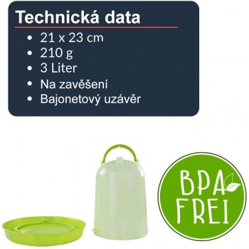 Napáječka pro drůbež 1,5 litru na nožičkách 