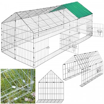 Výběh pro králíky, slepice a křepelky 180 x 90 x 75 cm s podhrabovou zábranou