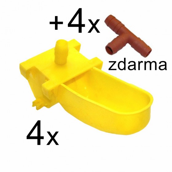 Napáječka automatická před klec 4x, zátěžová, pro křepelky a jinou drůbež Napáječka automatická před klec 4x, zátěžová, pro křepelky a jinou drůbež