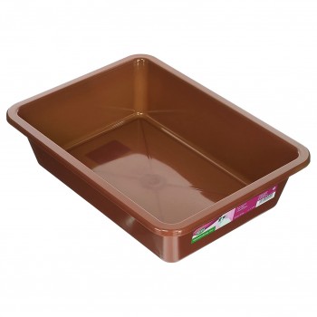 Popeliště, trusník 37x27x9cm - plastová vana pro křepelky do odchovny, různé barvy