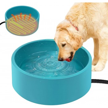 Vyhřívaná miska pro psy a jiná zvířata 3,2 l, regulace teploty 28–35 °C, bez BPA, 2m ocelový kabel, zabraňuje zamrznutí vody