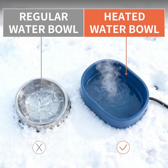 Vyhřívaná miska pro psy a jiná zvířata 3,5 l, regulace teploty 25–35 °C, bez BPA, 2m ocelový kabel, zabraňuje zamrznutí vody Vyhřívaná miska pro psy a jiná zvířata 3,5 l, regulace teploty 25–35 °C, bez BPA, 2m ocelový kabel, zabraňuje zamrznutí vody
