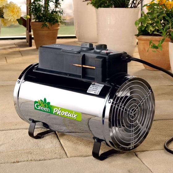 Vytápění skleníku BioGreen Phoenix 2800 W, 3 stupně, multifunkční vytápění s nerezovým pláštěm Vytápění skleníku BioGreen Phoenix 2800 W, 3 stupně, multifunkční vytápění s nerezovým pláštěm