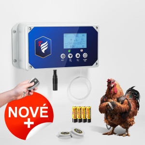 Automatické otevírání a zavírání kurníku Chicken-Door až 3 kg dvířka s časovačem + senzor + baterie Automatické otevírání a zavírání kurníku Chicken-Door až 3 kg dvířka s časovačem + senzor + baterie
