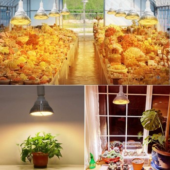 Grow LED žárovka 120 W Full spektrum, patice E27 pro růst rostlin 150 led diod s hliníkovým chladičem