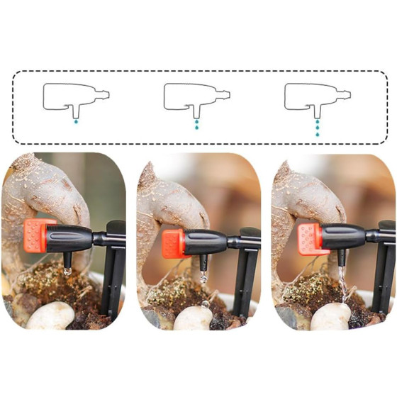 Automatická solární závlaha - 20 Rainpoint 45l/h, baterie 2600 mAh, zavlažovací systém 20 regulovatelných kapačů, 20 metrů