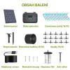 Automatická solární závlaha - 15 Biling 54l/h, baterie 3000 mAh, zavlažovací systém 15 kapačů, solární panel 7,5 W, 15 m