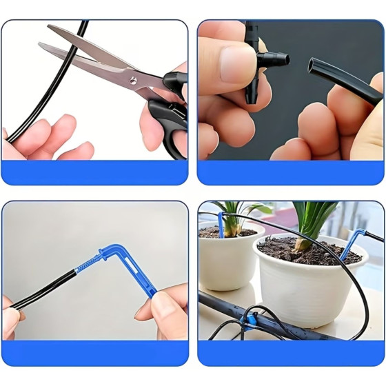 Zavlažovací jehla, 10x kapkovací jehla ke kořenům 10 cm, bez regulovaného výtoku, připojení na hadičky 4/7mm