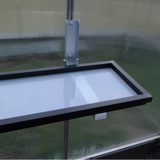 Polička 104 x 25 cm pro zahradní skleníky GAMPRE SANUS  černá