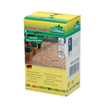 Topný kabel 10 m 100 W, Bio Green kabel, podlahový topný kabel, ochrana proti chladu pro rostliny