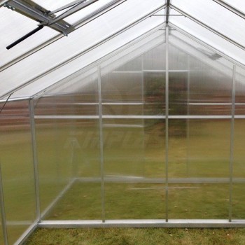 Skleník GAMPRE SANUS XL-12, 290 x 430 cm, 6mm,  originální zahradní skleník + zdarma otvírače, pásky a svorky