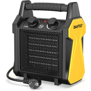 Elektrické topidlo 3000 W Dahtec, topný keramický ventilátor, vytápění skleníků s termostatem, 2 stupně topení