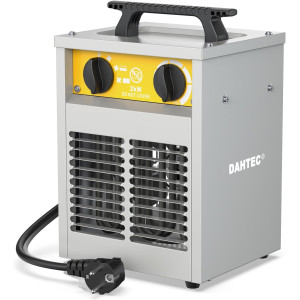 Elektrické topidlo 2000 W Dahtec, topný ventilátor, vytápění skleníků a zimních zahrad s termostatem, 3 stupně výkonu