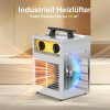 Elektrické topidlo 2000 W Dahtec, topný ventilátor, vytápění skleníků a zimních zahrad s termostatem, 3 stupně výkonu