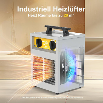 Elektrické topidlo 2000 W Dahtec, topný ventilátor, vytápění skleníků a zimních zahrad s termostatem, 3 stupně výkonu Elektrické topidlo 2000 W Dahtec, topný ventilátor, vytápění skleníků a zimních zahrad s termostatem, 3 stupně výkonu