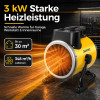 Elektrické topidlo 3000 W Dahtec, topný ventilátor, vytápění skleníků a zimních zahrad s termostatem, 3 stupně výkonu Elektrické topidlo 3000 W Dahtec, topný ventilátor, vytápění skleníků a zimních zahrad s termostatem, 3 stupně výkonu