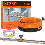 Topný kabel s termostatem, 4 metry, 25 W/m (100W), samoregulační topný 5° až 10°C, pás ochrana proti mrazu, pro ochranu potrubí
