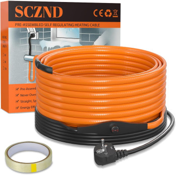 Topný kabel s termostatem, 8 metrů, 25 W/m (200W), samoregulační topný 5° až 10°C, pás ochrana proti mrazu, pro ochranu potrubí