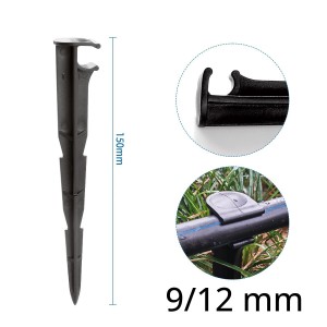 Držák pro distribuční hadice 9/12 mm, upevnění rozvodné trubky o průměru 9 - 12 mm, délka 15 cm, balení 1 kus