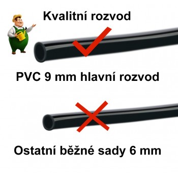 Distribuční hadice 9/12 mm, černá 1 m pro napáječky